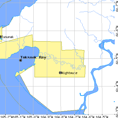 Zip code 99690 close-up map