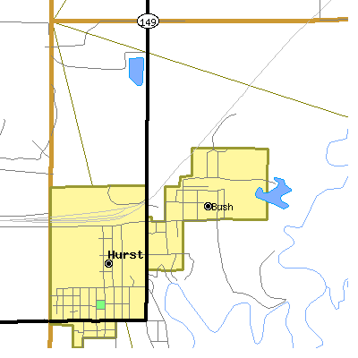 Zip code 62949 close-up map