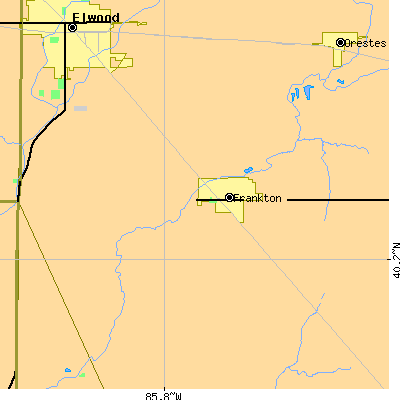 Zip code 46044 close-up map