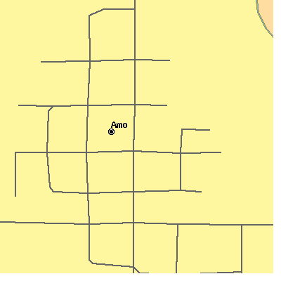 Zip code 46103 close-up map