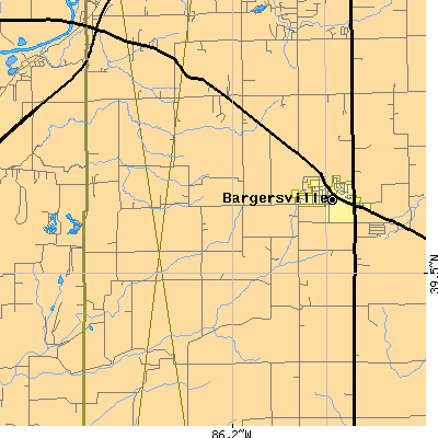 Zip code 46106 close-up map