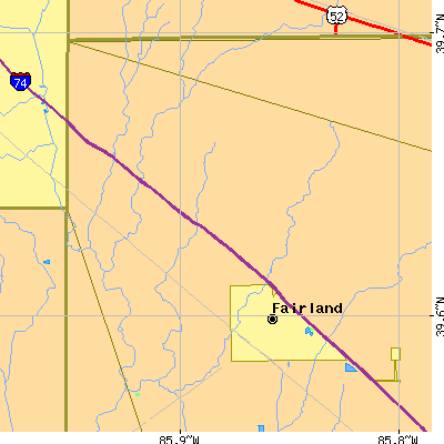 Zip code 46126 close-up map