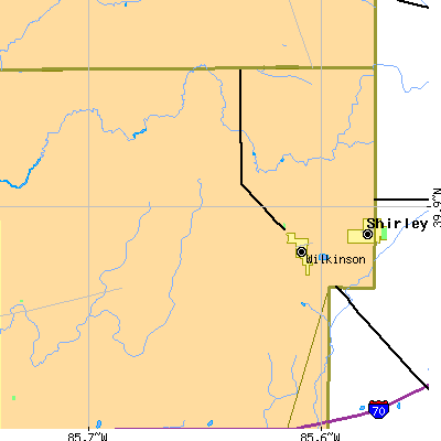 Zip code 46186 close-up map