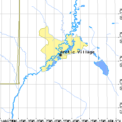 Zip code 99722 close-up map