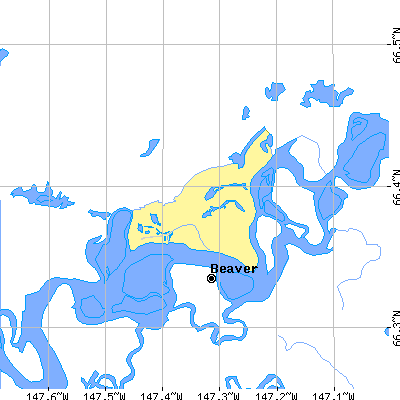 Zip code 99724 close-up map