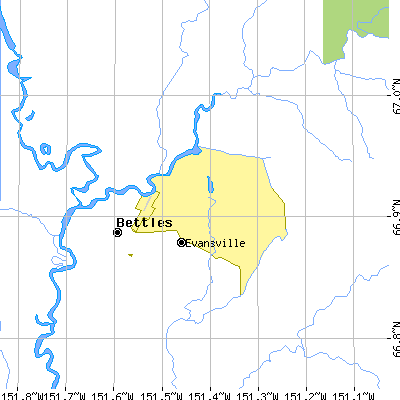 Zip code 99726 close-up map