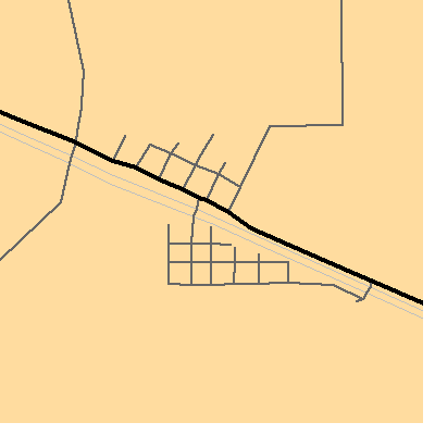 Zip code 46393 close-up map