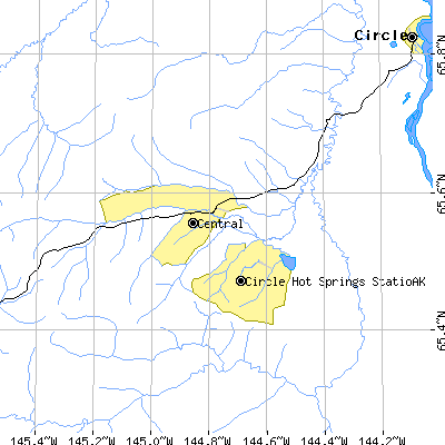 Zip code 99730 close-up map
