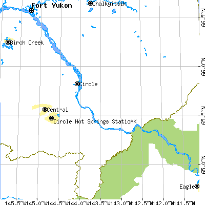 Zip code 99733 close-up map