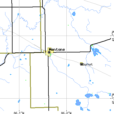 Zip code 46539 close-up map