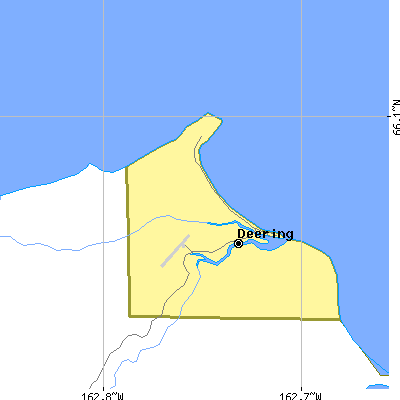 Zip code 99736 close-up map