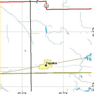 Zip code 46571 close-up map