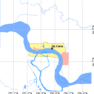 Zip code 99741 close-up map
