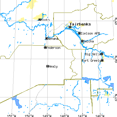 Zip code 99743 close-up map