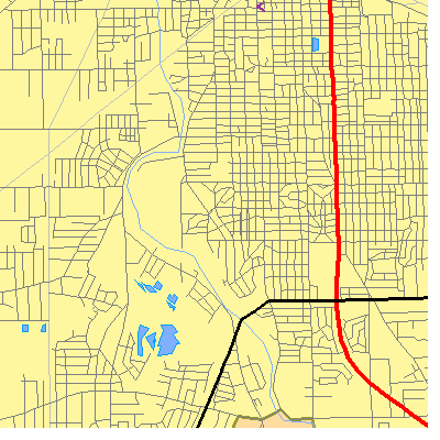 Zip code 46807 close-up map