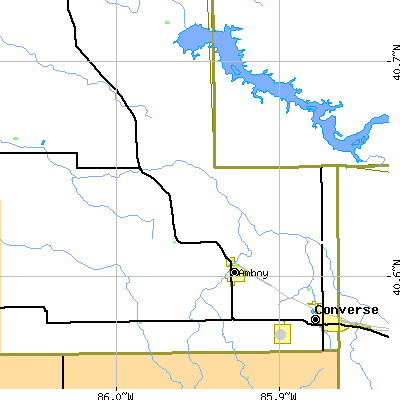 Zip code 46911 close-up map