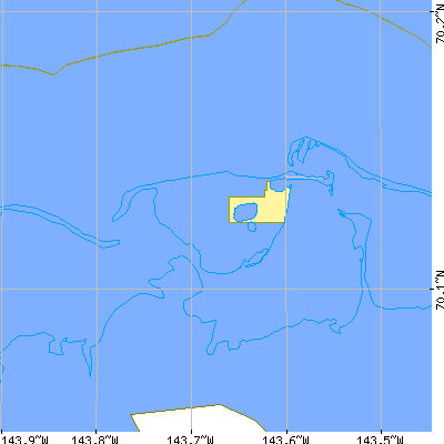 Zip code 99747 close-up map