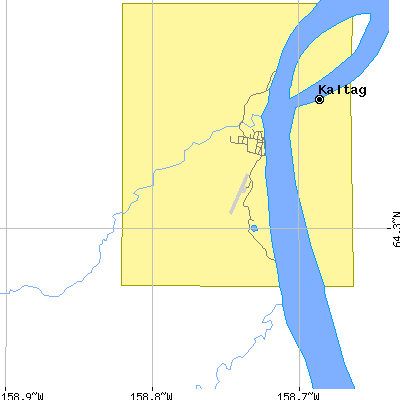 Zip code 99748 close-up map