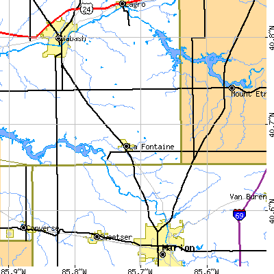 Zip code 46940 close-up map