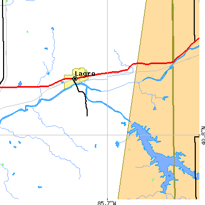 Zip code 46941 close-up map