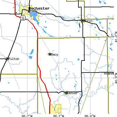 Zip code 46951 close-up map