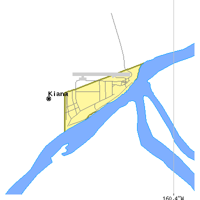 Zip code 99749 close-up map