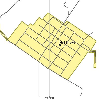 Zip code 46957 close-up map