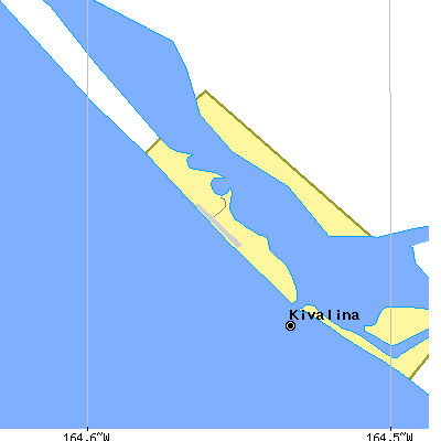 Zip code 99750 close-up map