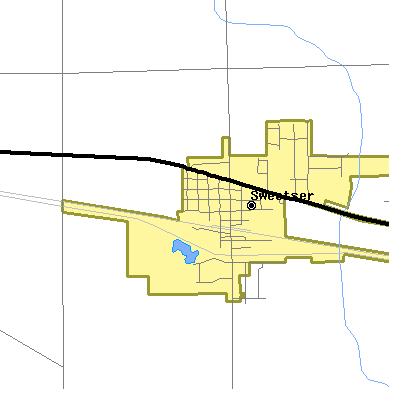 Zip code 46987 close-up map