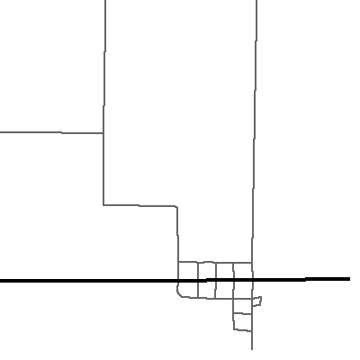 Zip code 46998 close-up map