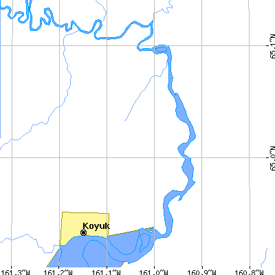 Zip code 99753 close-up map