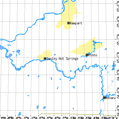 Zip code 99756 close-up map