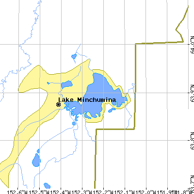 Zip code 99757 close-up map