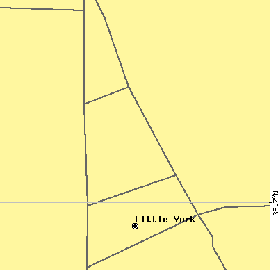 Zip code 47139 close-up map
