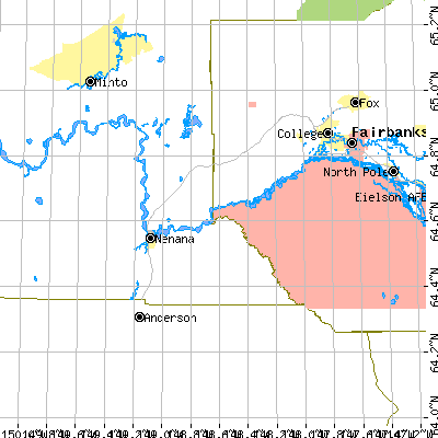 Zip code 99760 close-up map