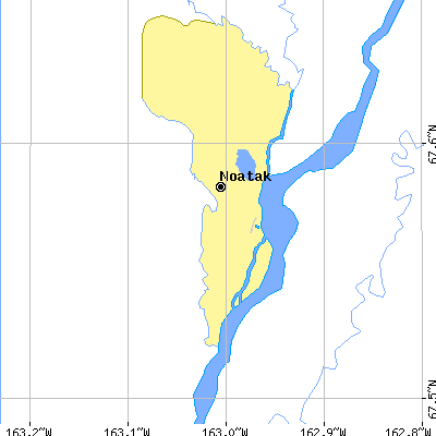 Zip code 99761 close-up map