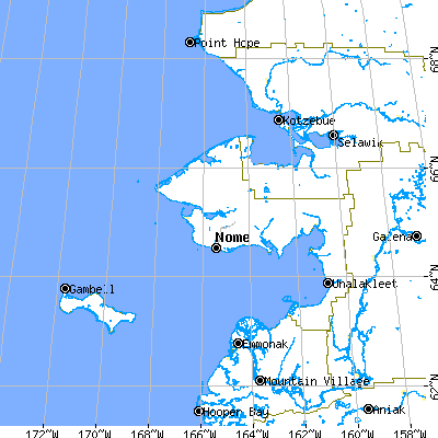 Zip code 99762 close-up map