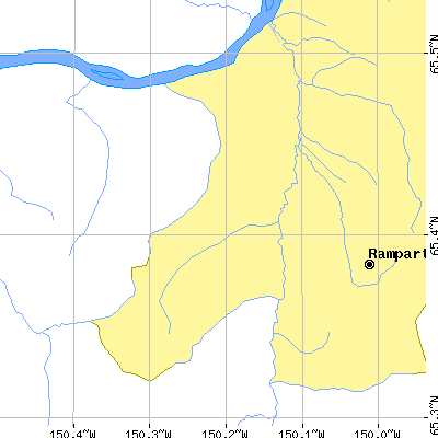 Zip code 99767 close-up map