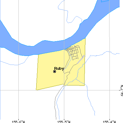 Zip code 99768 close-up map
