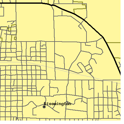 Zip code 47406 close-up map