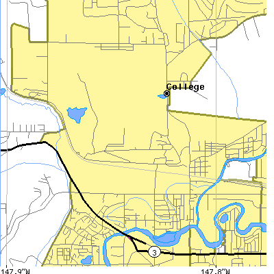 Zip code 99775 close-up map