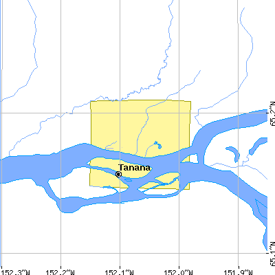 Zip code 99777 close-up map