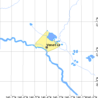 Zip code 99781 close-up map