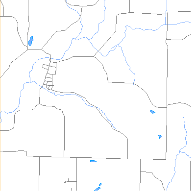 Zip code 47836 close-up map