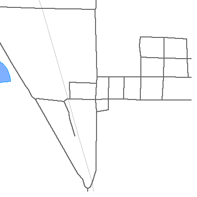 Zip code 47865 close-up map