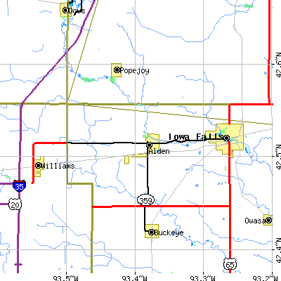 Zip code 50006 close-up map