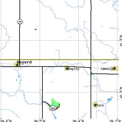 Zip code 50026 close-up map