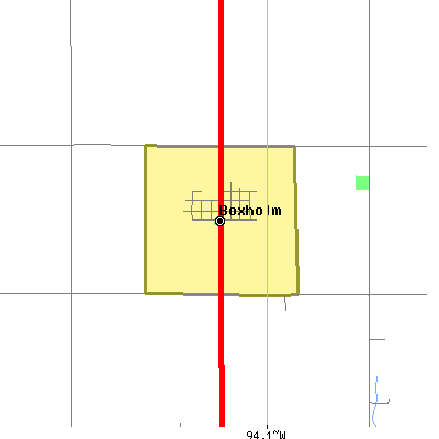 Zip code 50040 close-up map