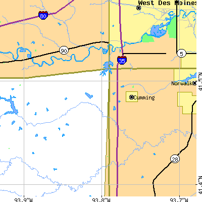 Zip code 50061 close-up map