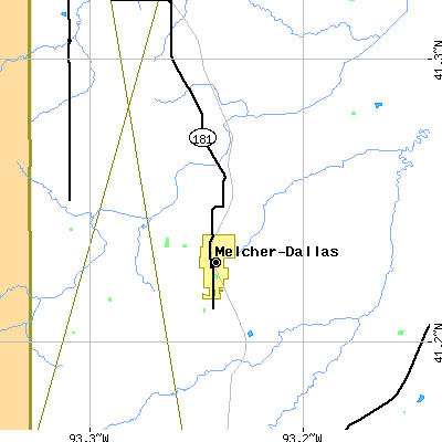 Zip code 50062 close-up map
